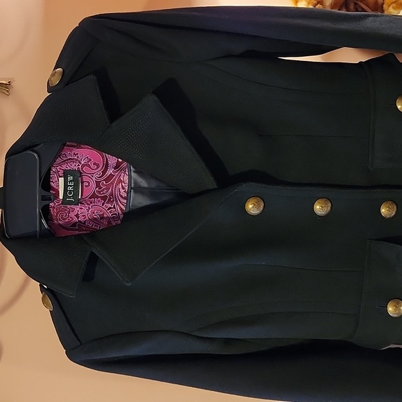 J. Crew Black Thrench Coat - Picture 2 of 16